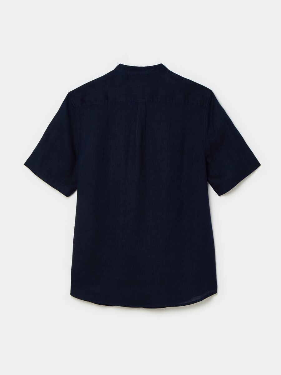 Short-sleeved shirt with Mandarin collar_4