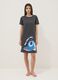 Camicia da notte grigia in puro cotone con stampa Stitch_0