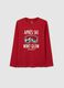 Boys' long sleeve red t-shirt in pure cotton regular fit_3