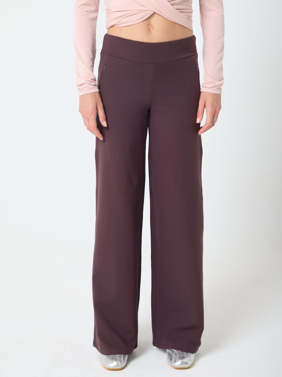 High-waisted wide leg trousers with zipped pockets ALTAVIA STUDIO_1