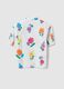 Girl's regular fit multicolour pure cotton shirt with flowers_4