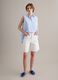 White pure cotton denim shorts_0