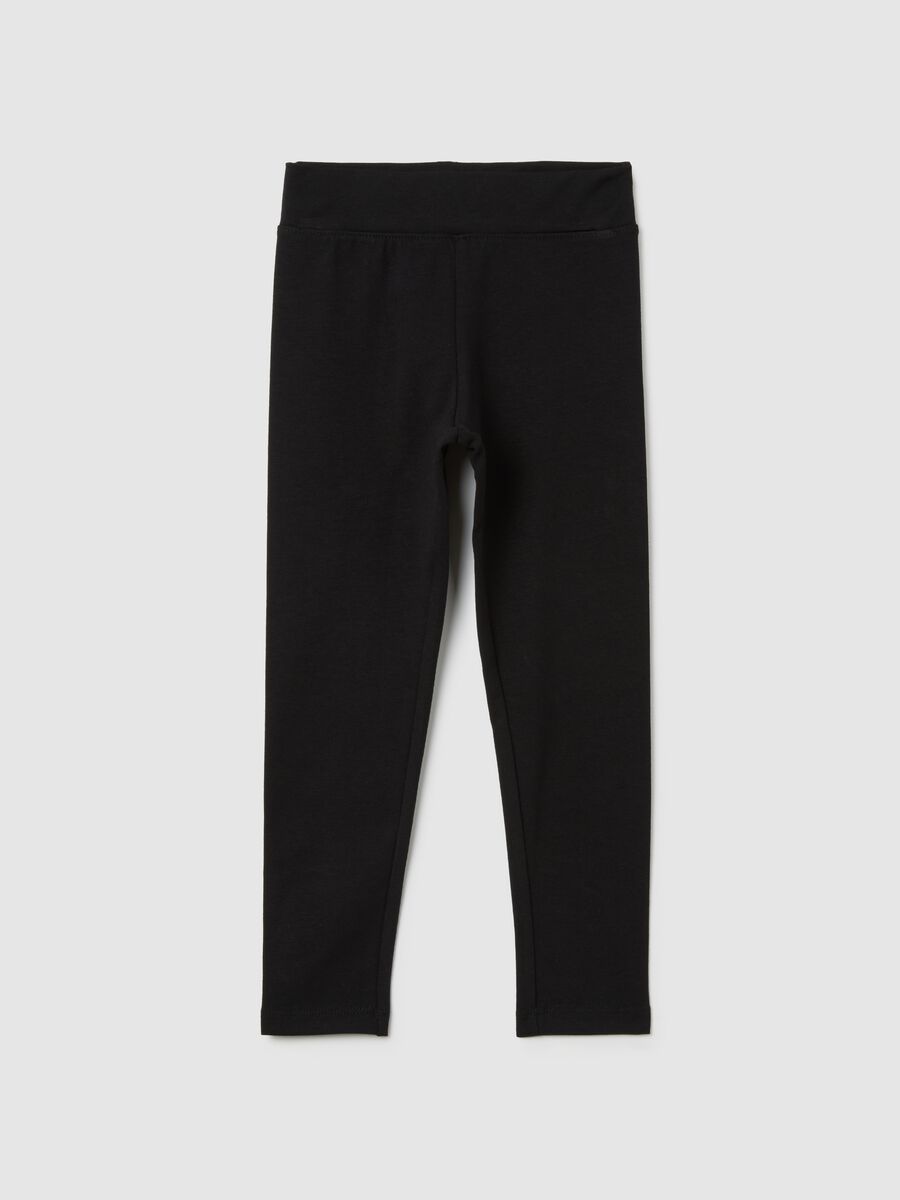 Leggings neri basic per bambina_0