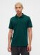 Green short-sleeve stretch polo shirt_0