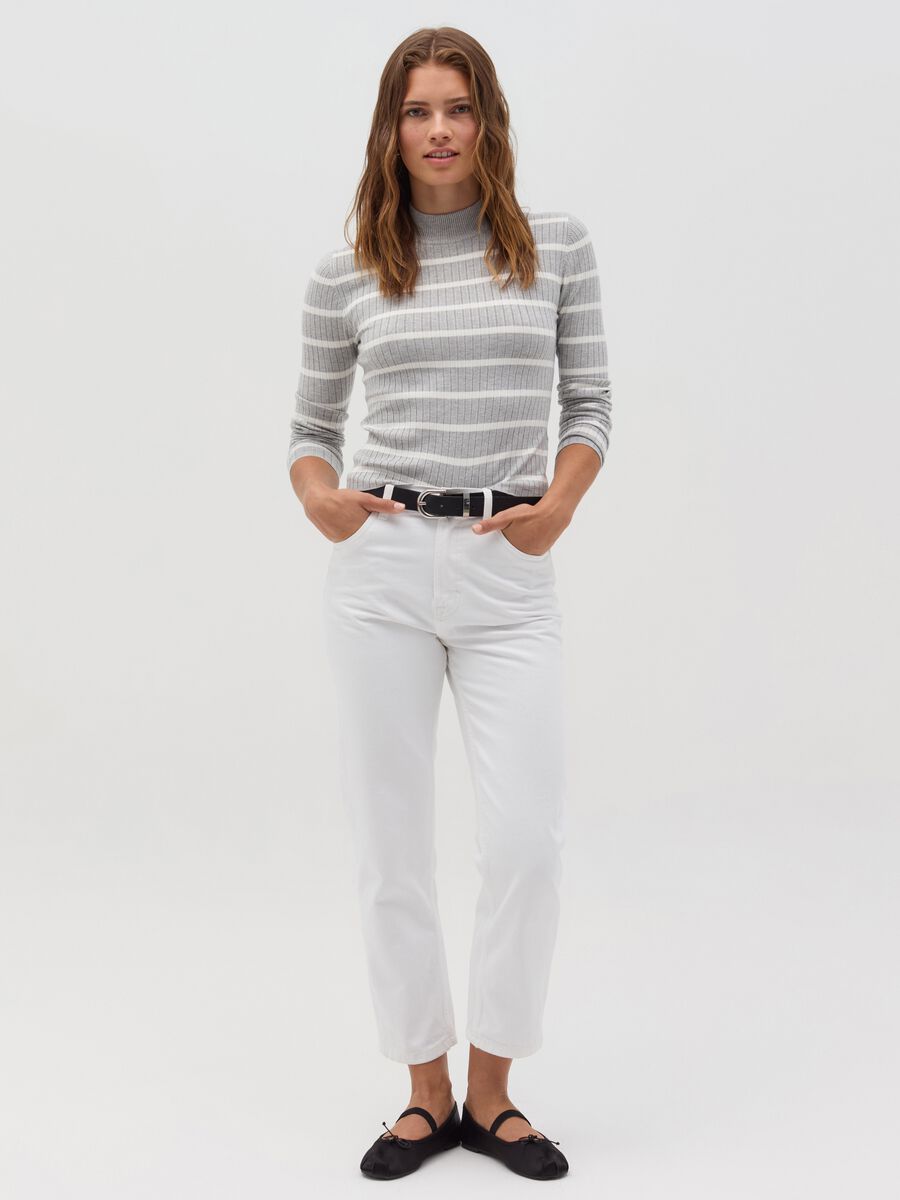 Flat ribbed top with striped pattern_1