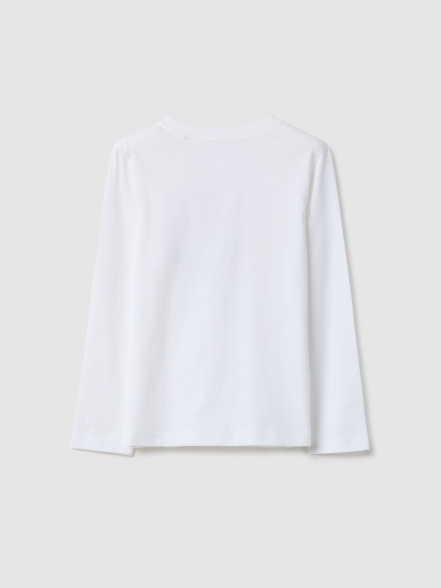 White pure cotton t-shirt for girls, regular fit_1