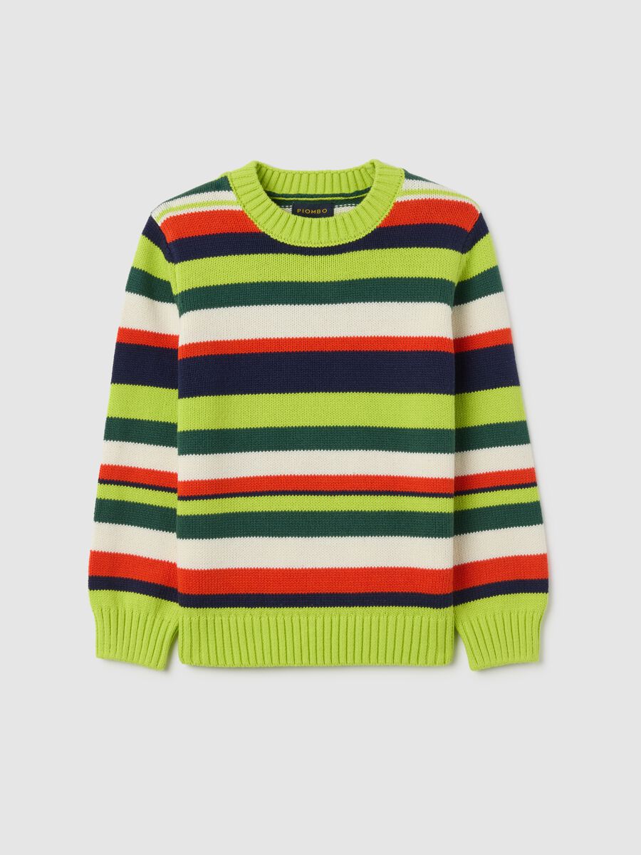 Boys' pure cotton multicolour regular fit jumper_0