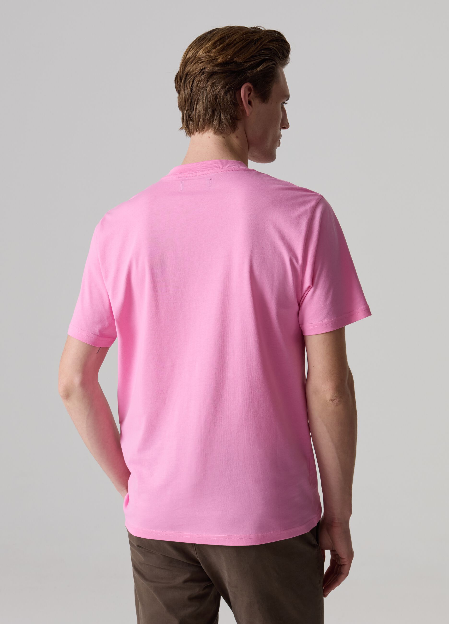 Supima cotton T-shirt with round neck