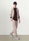 Beige full-zip cotton-blend hoodie, regular fit_1