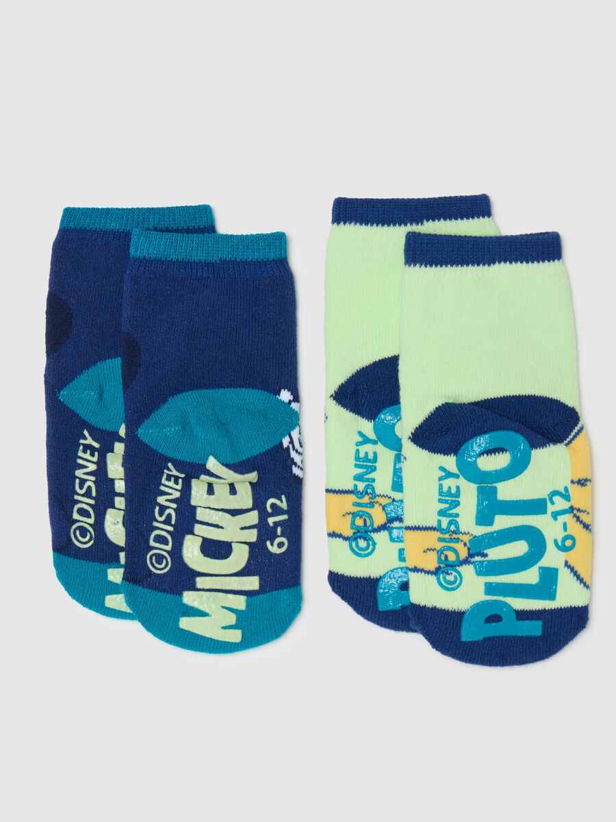 Two-pack slipper socks with Mickey Mouse and Pluto design_1