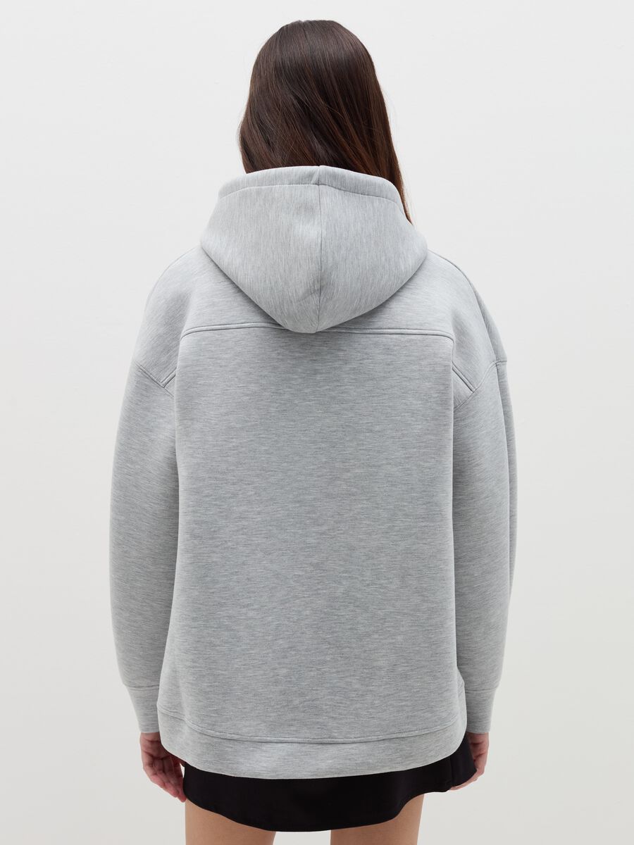 Oversized sweatshirt with hood and zip_3