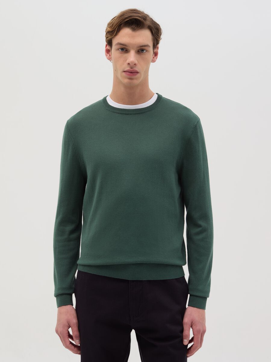 Round neck pullover_0
