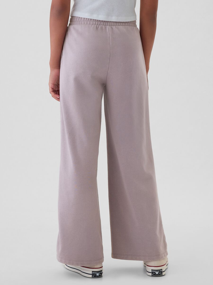 Wide-leg joggers in fleece_2