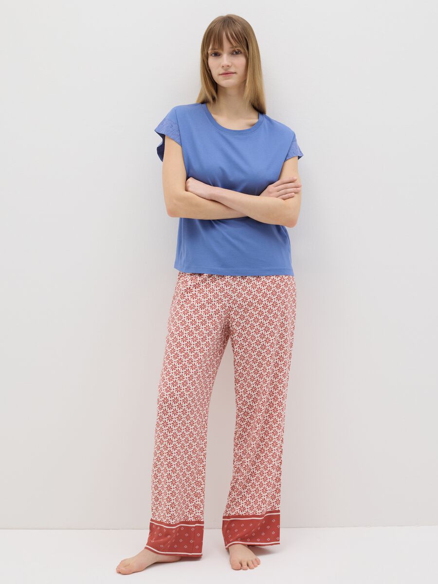 Pyjama trousers in printed viscose_0