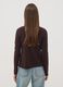 Dark brown fitted crew-neck long-sleeve top_3