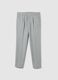 Grey Slim Fit Houndstooth Trousers_4