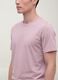 Purple mercerised pure cotton crew-neck T-shirt, regular fit_0