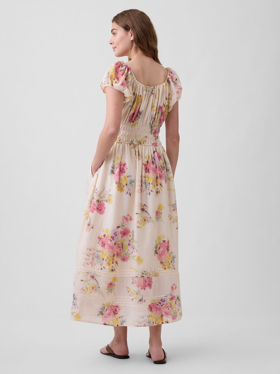 Pure cotton floral midi dress_1