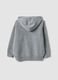 Grey stretch hoodie sweatshirt with print for boys_2