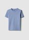 Kids' blue crew neck t-shirt in pure cotton regular fit_0