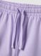 Girls' purple pure cotton shorts, regular fit_2