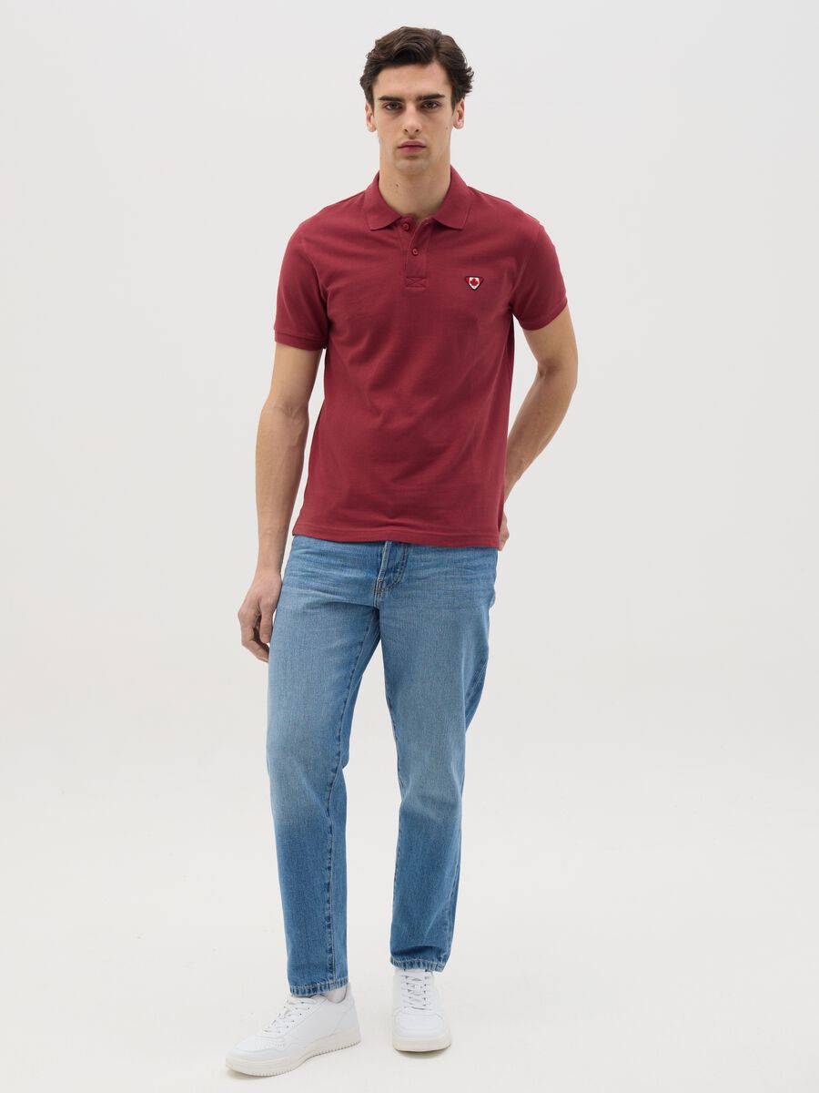 Piquet polo shirt with embroidered logo_1