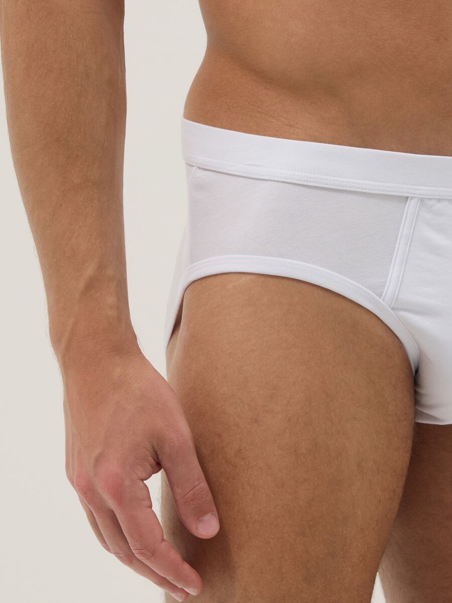 Tripack slip in cotone elasticizzato bianco regular fit_3
