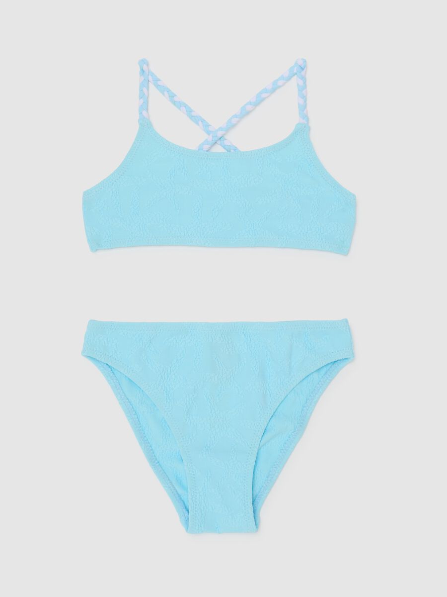 Blue Stretch Blend Children's Bikini_0