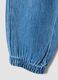 Blue denim trousers in a cotton and viscose blend with an elasticated waistband_3