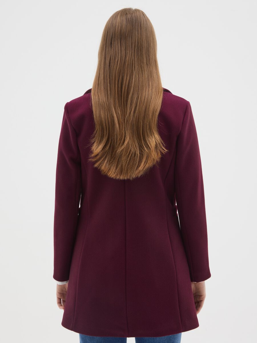 Cappotto viola regular fit con bottoni_2