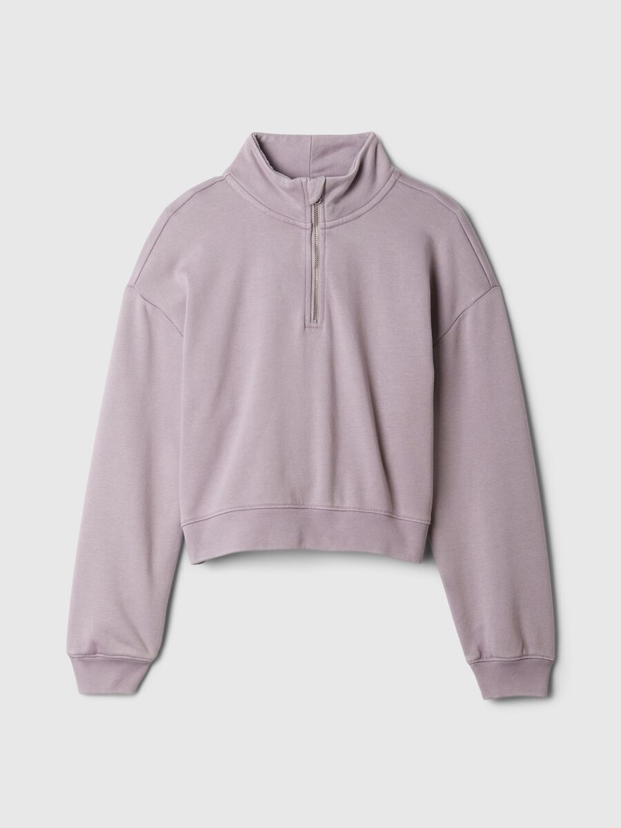 Half-zip cropped sweatshirt_3