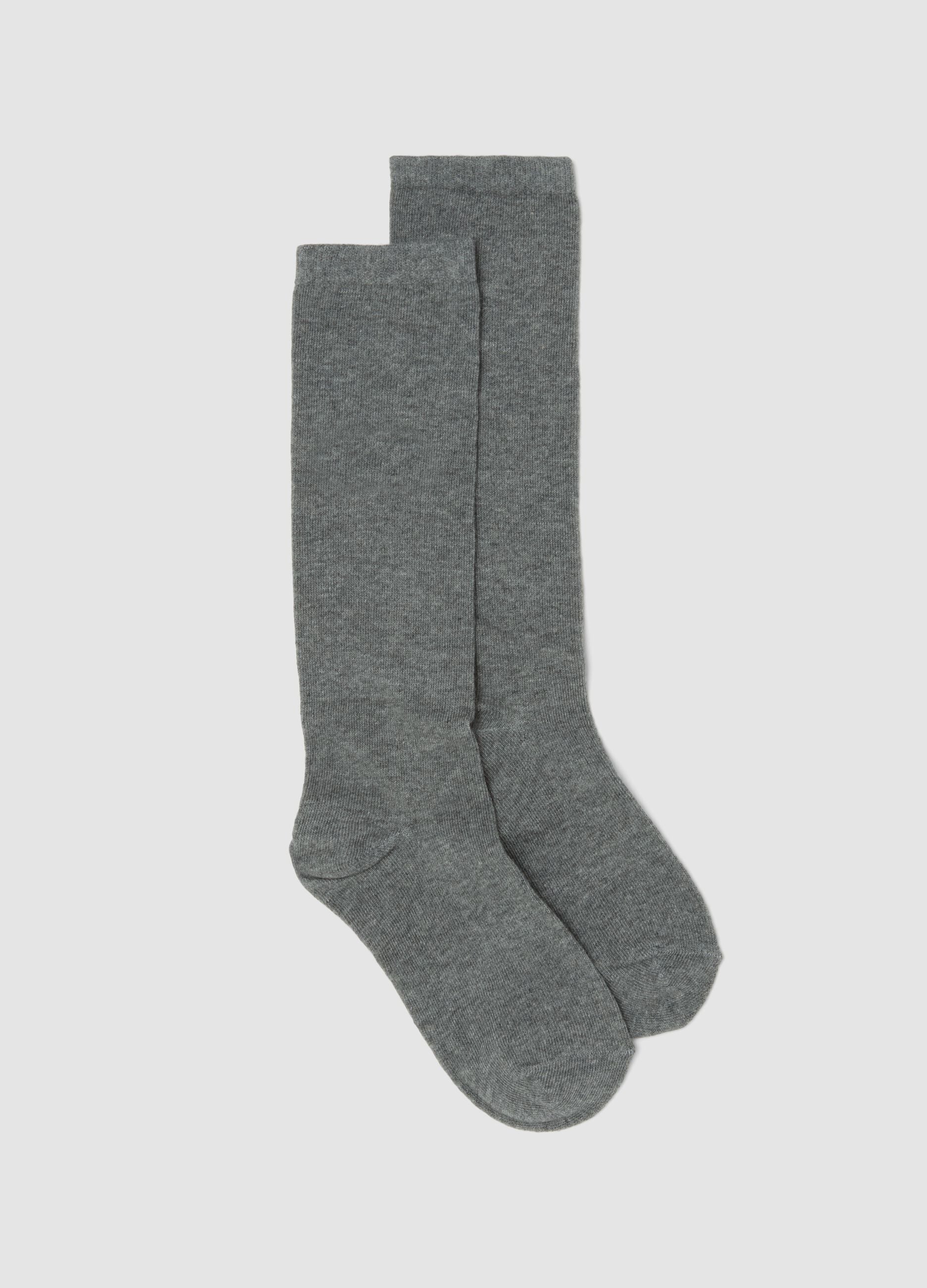 Grey socks in stretch organic cotton