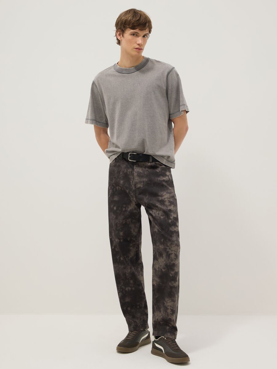 T-shirt in puro cotone grigio boxy fit_2