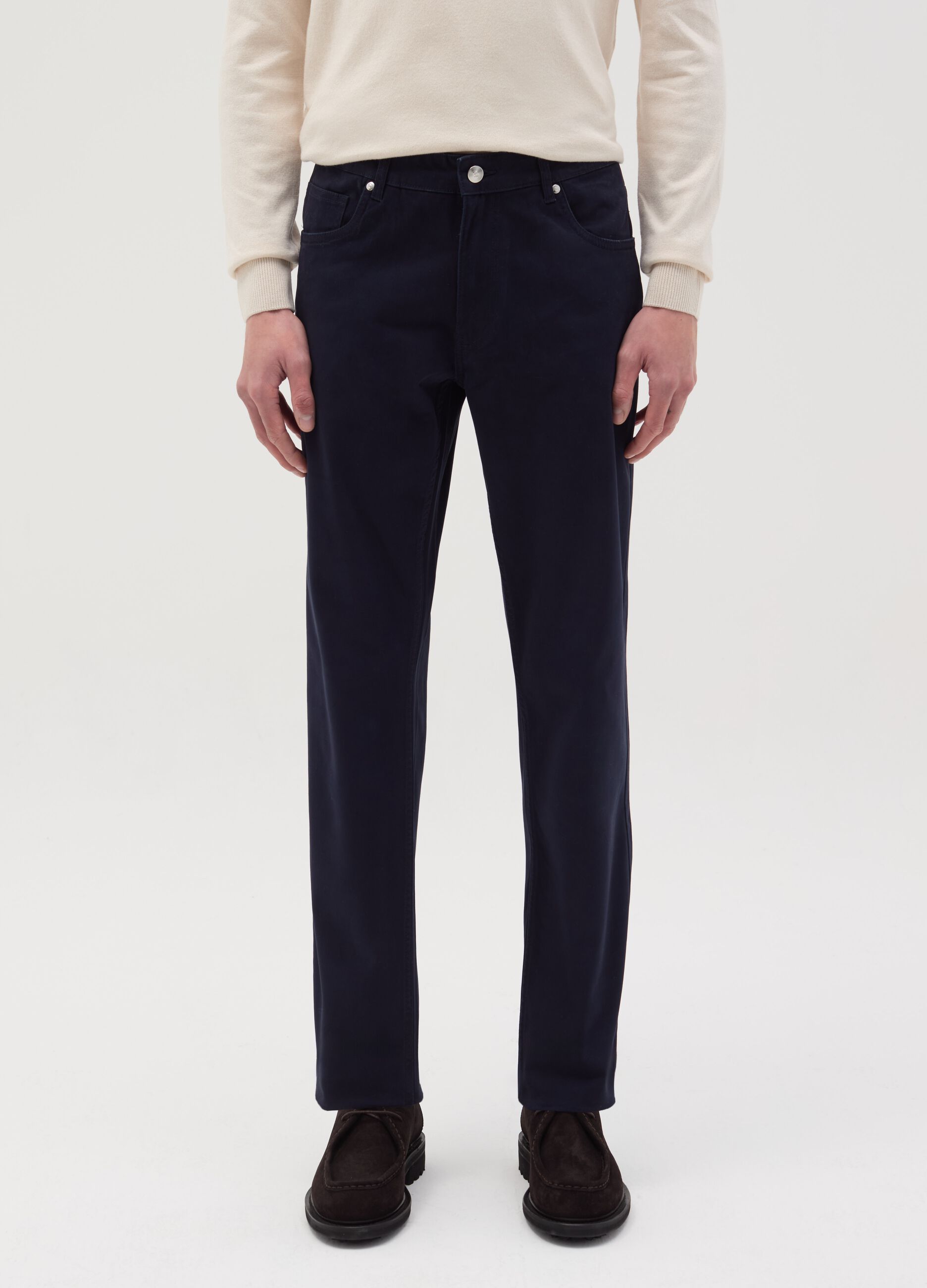Slim-fit trousers with five pockets