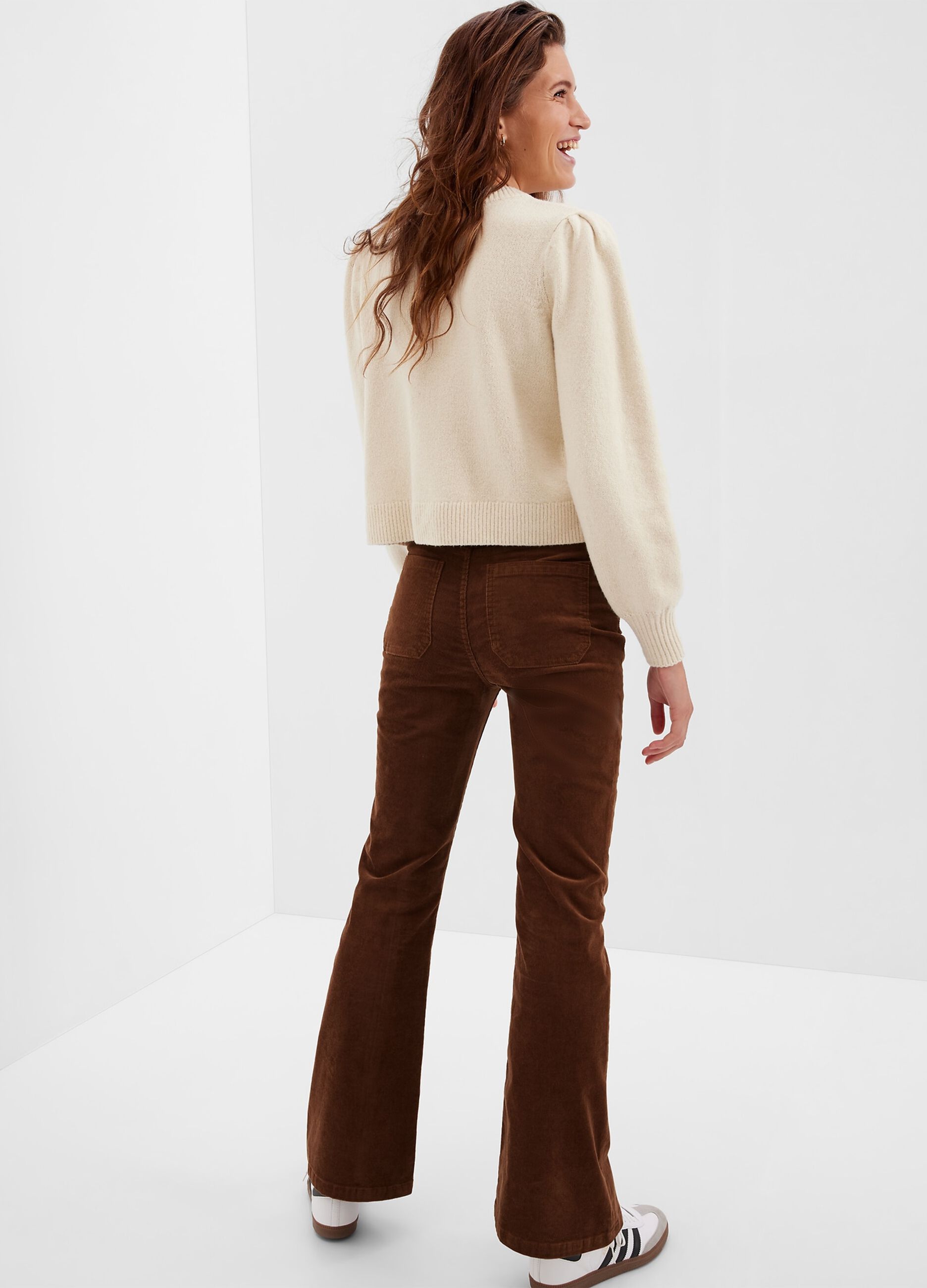 Jeans flare fit in corduroy