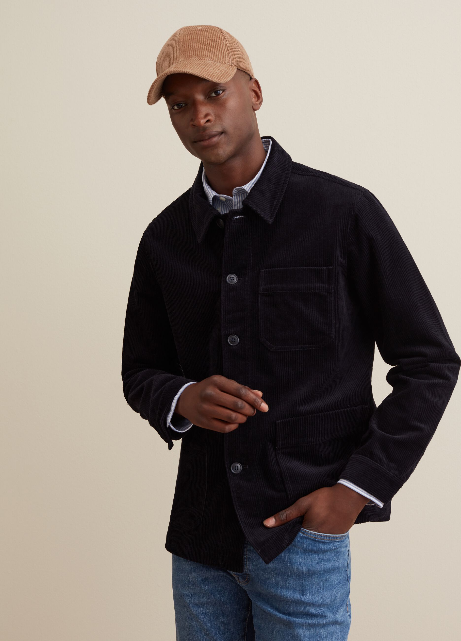 Shacket in corduroy