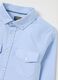 Children's blue regular fit pure cotton shirt_3