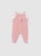 Pink cotton blend baby girl set_0