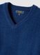 Blue V-neck jumper in regular fit_1