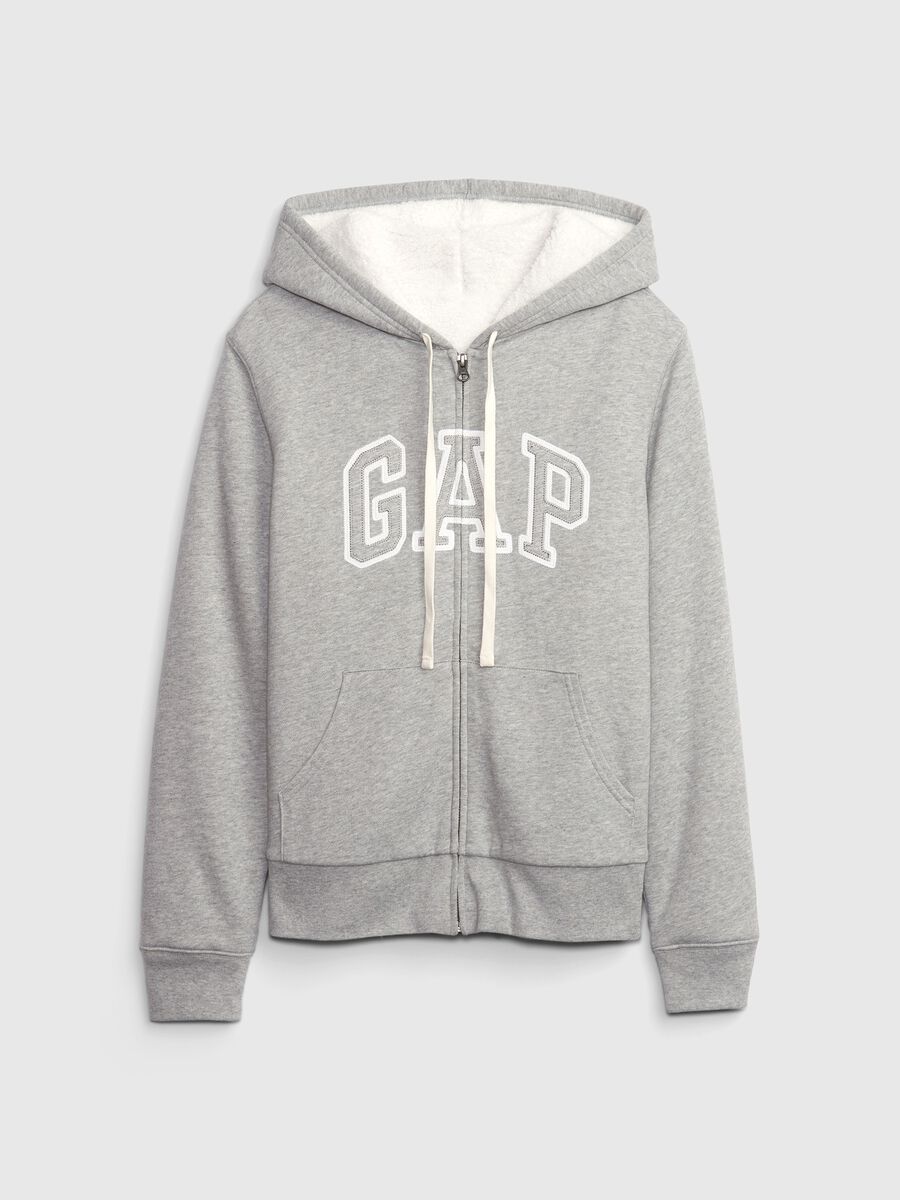 Full-zip con cappuccio e interno in sherpa_2