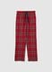 Pantaloni pigiama in puro cotone multicolor a quadri_0