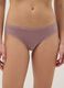 Regular fit pink stretch cotton briefs with lace_1