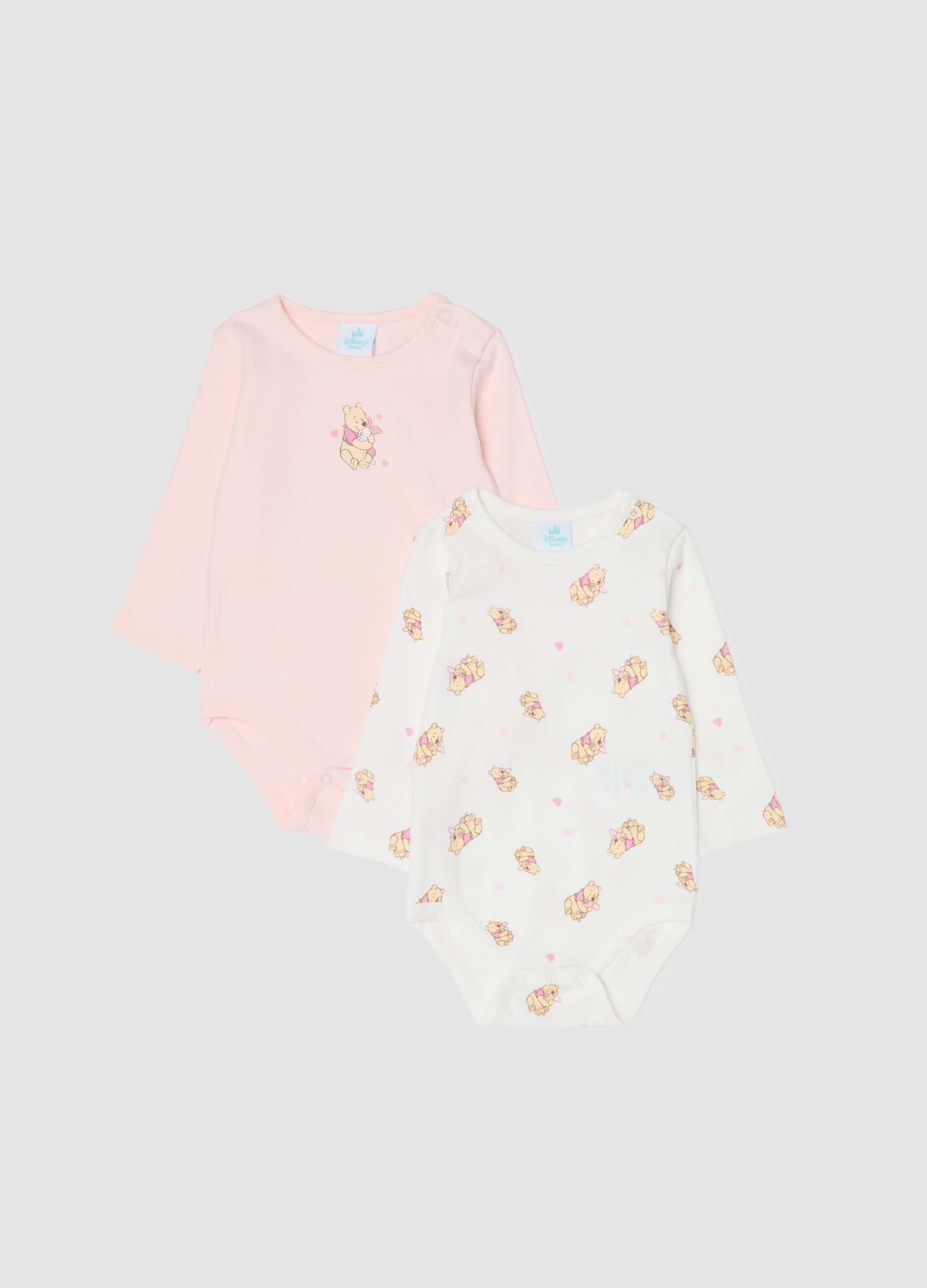 Newborn multicolour cotton bodysuit twinset