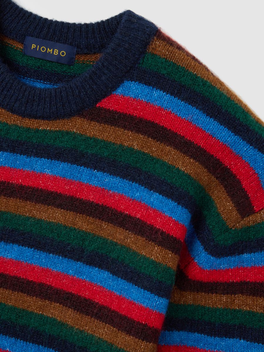 Multicolour Stripe Regular Fit Sweater_1