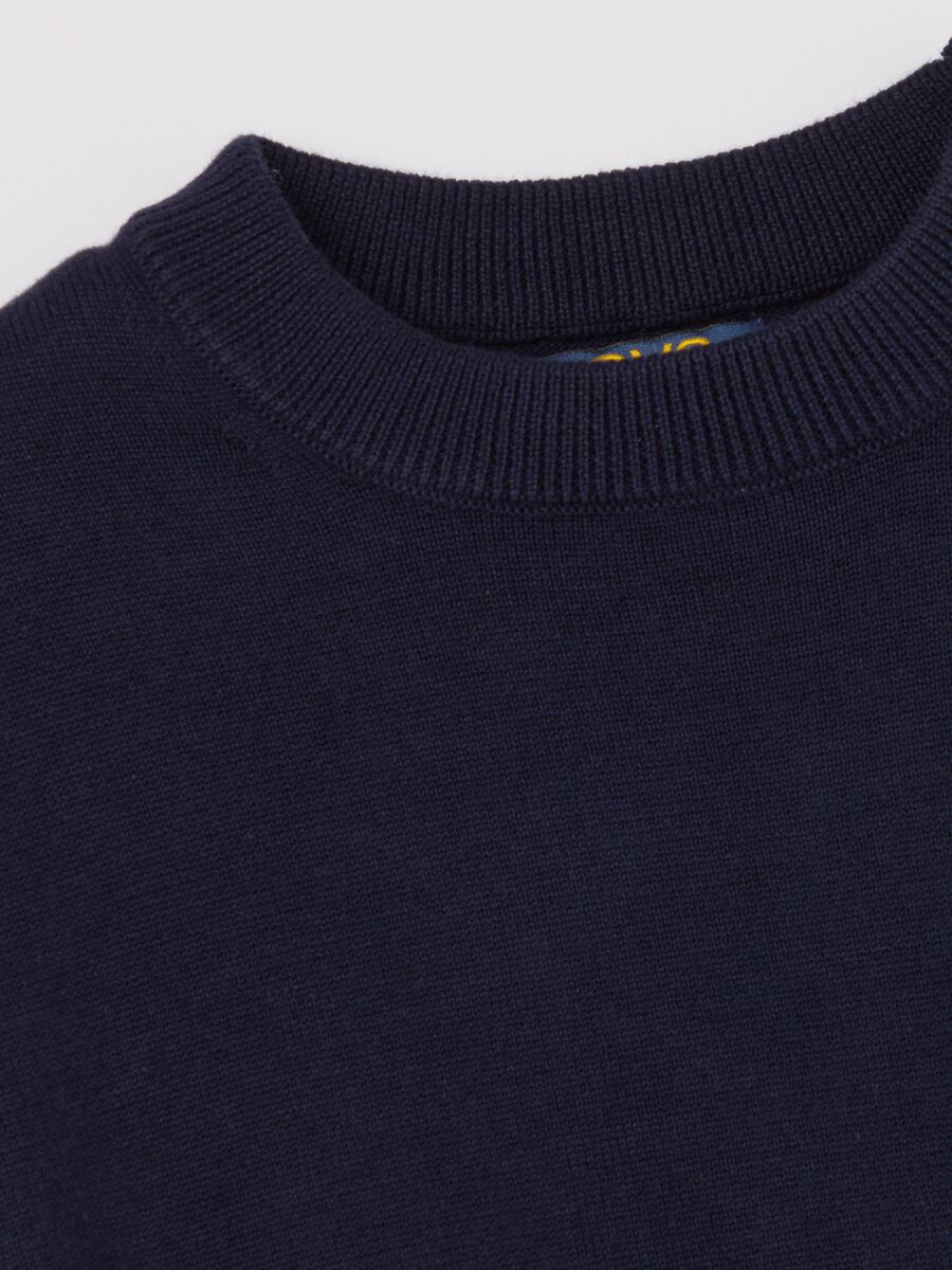 Solid colour cotton pullover_2