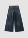 Blue pure cotton super wide-leg jeans_6