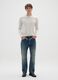 Beige pure cotton regular fit jumper_1