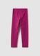 Girls&rsquo; purple skinny-fit organic stretch cotton leggings_1