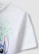 Girls' white stretch cotton t-shirt with Stitch print_3
