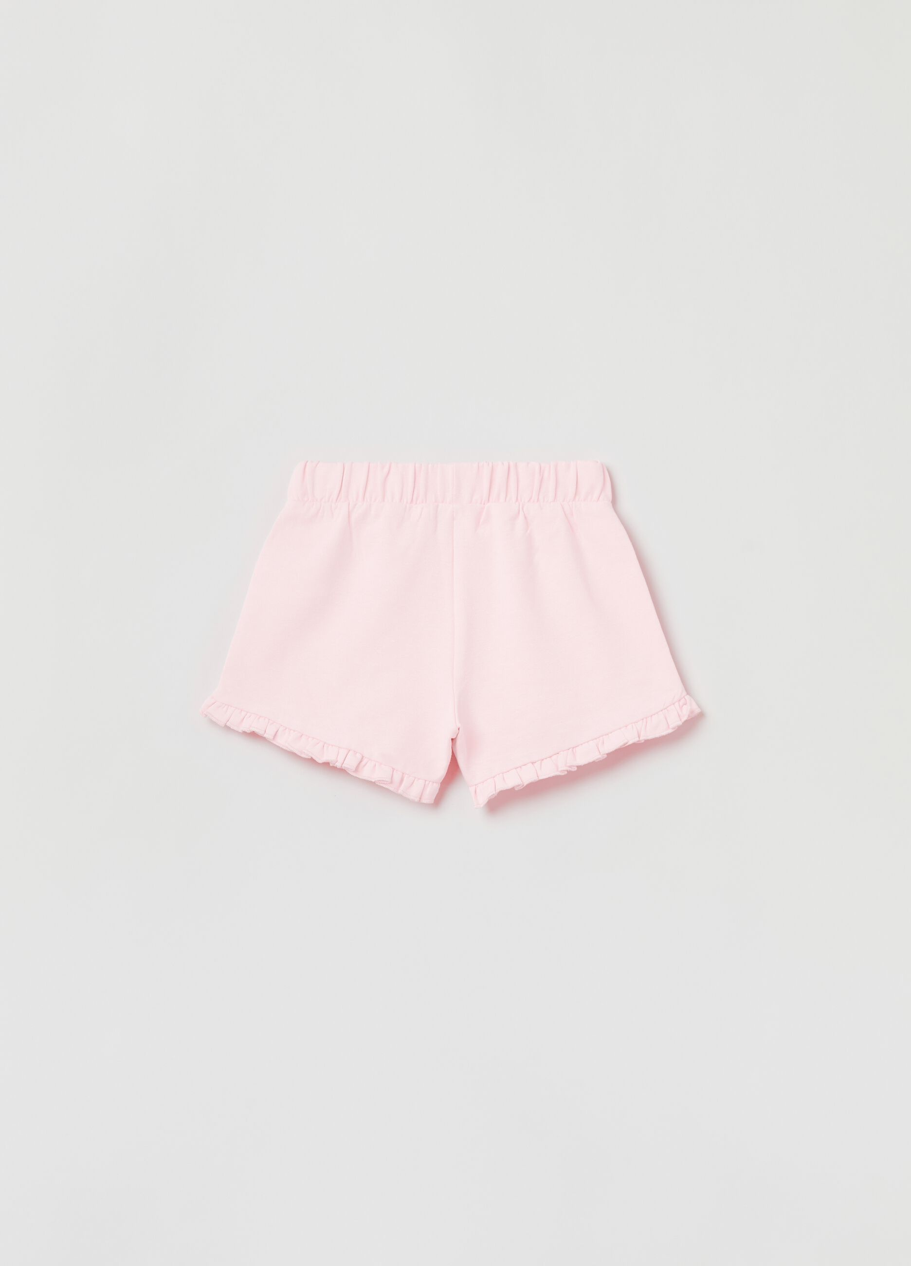 Shorts in French Terry con fiocchetto